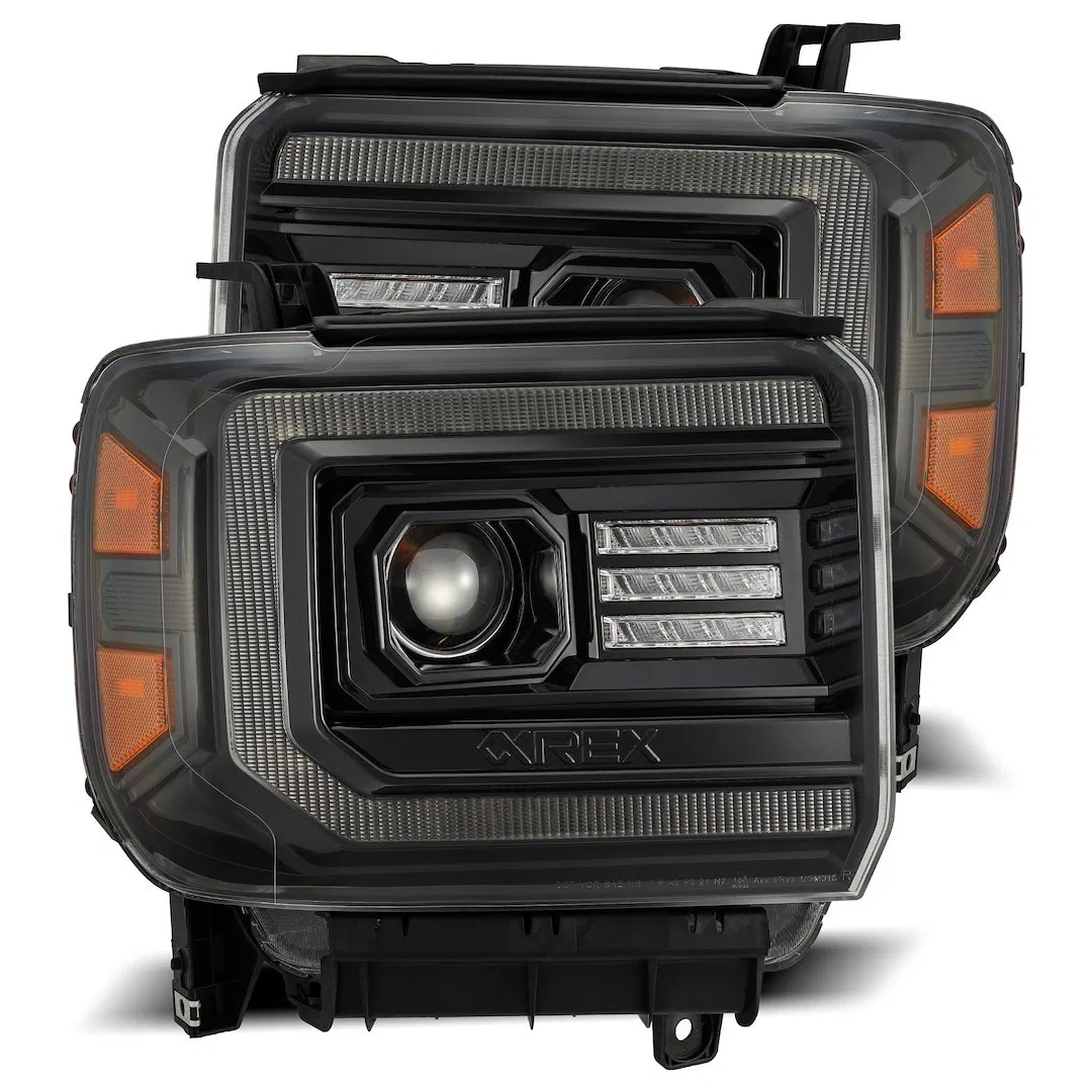 880614 – ALPHAREX USA Headlight Assembly, LED Bulb Projector Beam With White Daytime Running Light/ Amber Sequential ...